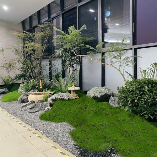 Artificial Moss Mat - Realistic Faux Green Moss Grass for Indoor & Outdoor Decor - Soft, Lush & Natural Looking Turf for Fairy Gardens, Home, Office, Patio, Wedding & DIY Crafts - color: A, size: 39.4" x 39.4"