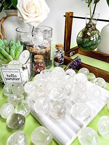 DUQGUHO Clear Quartz Healing Crystals Stones Set Natural Bulk Crystals Tumbled Polished Irregular Crystal Stones Bulk Rocks 0.45 lbs - color: 03 Clear Quartz