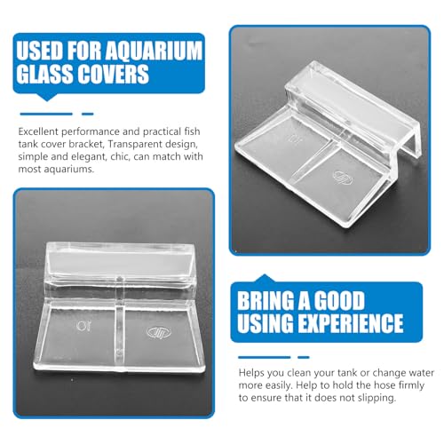 TOYANDONA 4pcs Acrylic Fish Tank Cover Support Bracket Sturdy Lid Holders for Various Open Aquariums Easy to Install and Wear- Design for Preservation