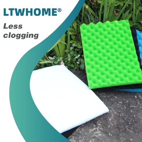 Value Pack of Large DIY Poly Coarse Fine Foam Filter Pads Set for Aquarium Pond(Pack of 7)