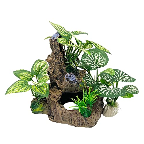 Betta Fish Tank Cave Decorations Aquarium Decoration Ornaments Accessories Betta Leaf pad Hammock (Fish Cave Toy-A)