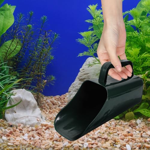 VICASKY Fish Tank Sediment Scooper and Gravel Shovel Set, Handheld Aquarium Sand Cleaning Tool with Water-Permeable Design, 2pcs Green Garden Scoop for Fish Tank Maintenance