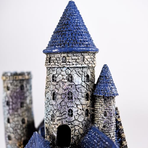 Penn-Plax Age-of-Magic Wizard’s Castle Aquarium Décor – Resin for Freshwater and Saltwater Fish Tanks – Large (RRW8) - size: Large