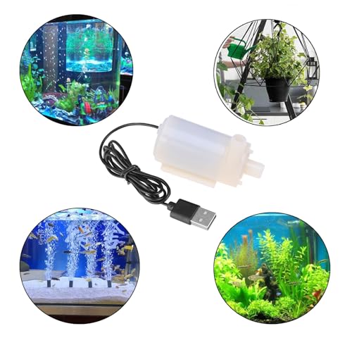 3PCS DC 3-5V USB Micro Submersible Mini Water Pump,Small Aquarium Pump for Fish Tank Aquariums Pond Fountain Hydroponics Garden (White) - color: White