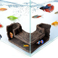 Aquarium Cave 90° Corner Fish Tank Cave, Betta Fish Tank Accessories Aquarium Hideout Decorations for Betta, Shrimp, Corydoras, Guppy, Neon Tetra (5.1”x5.1”x2.8”)