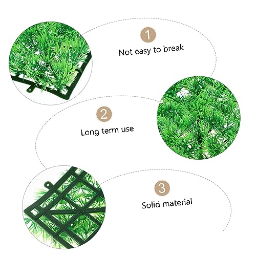 Gentle Simulated Grass Mat for Aquariums Durable Safe Plastic Fish Tank Cushion with Thickened Base Realistic Decor for Fish Hiding and Landscape Enhancement Suction Cups