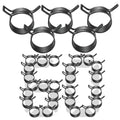 60Pcs 0.47"(12mm) Spring Band Hose Clamps, Black | Constant Tension, Fuel Line Silicone Vacuum Hose Steel Clamp, Low Pressure Air Clip Clamp, For Automobiles - color: Black-60pcs, size: 0.47"(12mm)