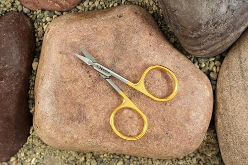 Kingfisher Fly Tying Arrow Scissor, 3.5 Inch, Straight - color: Gold