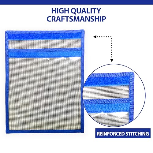 12" x 9" Fishing Lure Bag, 5 Pcs Blue Mesh Foldable Unrigged, for Saltwater & Freshwater Tackle Storage, Includes Single Pouch Vinyl Organizer, Ideal for Trolling Lures, Marlin & Offshore Fishing