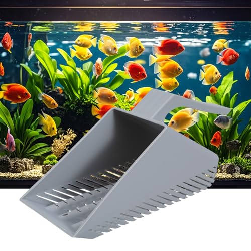 Aquarium Sand Shovel Gravel Strainer Substrate with Ergonomic Handle Sifter for Fish Tank Garden Scooper