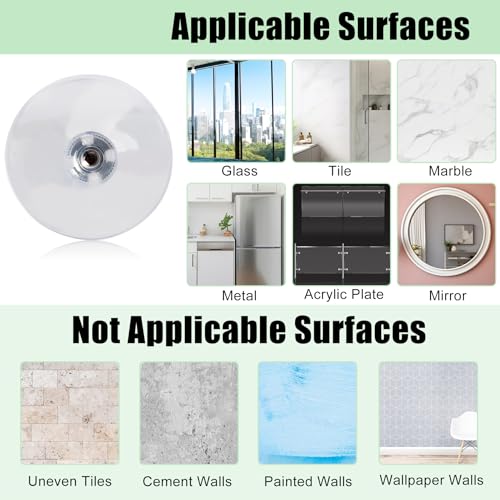 16 Pcs Suction Cup Plastic Pads, 50mm/1.96 Inch Clear PVC Sucker Pads, Strong Adhesive Holder With M5 Screw Nut for Windows, Bathrooms, Glass Walls, Car Sun Shades