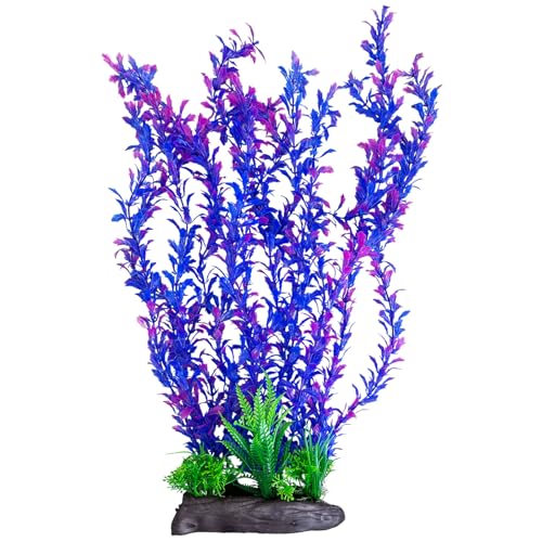 Hamiledyi Aquarium Plastic Plants Aquarium Decor Artificial Fish Tank Plants,Tall Fish Tank Decorations, Extra Large Aquarium Plant 20.4-inch Tall,1PCS - color: D, size: 20.4 in