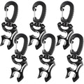 Weewooday Scuba Dive Hose Holder Clip Accessories Diving Gear Holder Double Bcd Hose Clip with Snap Hook Buckle for Snorkeling - color: Black