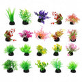 POPETPOP 40 Pcs Artificial Aquarium Plants - Mini Fish Tank Landscaping Water Plants, Plastic Small Aquarium Decor for Household and Office Aquarium