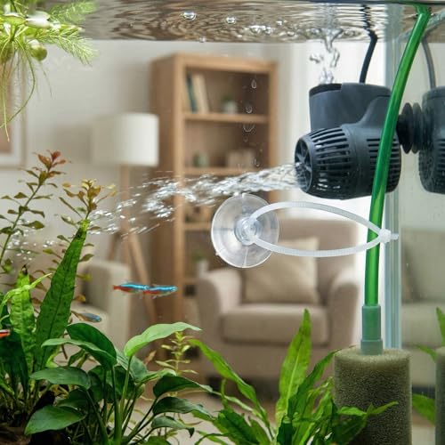 Fish Tank Accessories, 20Pcs 25mm Aquarium Suction Cups with Adjustable Cable Ties Clear Turtle Habitat Supplies Beta Fish Aquariums Accessories for Betta Tank Plants and Moss Fixing