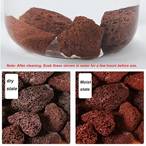 Tfwadmx Aquarium Red Lava Rock 10 Pack Fish Tank Volcanic Pumice Stones for Betta Fish Shrimp (1.96''-3.14'') - color: Red, size: L:2''-3.2''