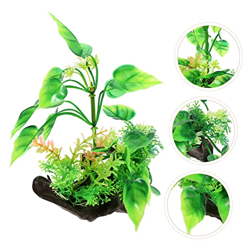 SUPVOX Desktop Aquarium Grass Decorative Plant Compact Fish Tank Grass Artificial Aquarium Decor for Fish Tank Landscaping for