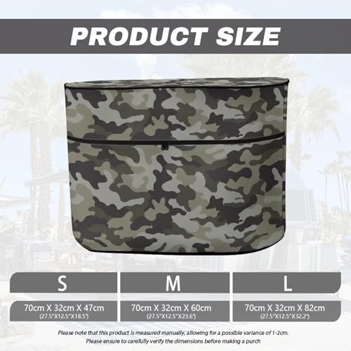 Camo Gray Double 20lb RV Propane Tank Cover Dust-Proof Heavy Duty Propane Gas Cylinder Cover All Weather Protection - color: Camo Gray, size: S(20LB)