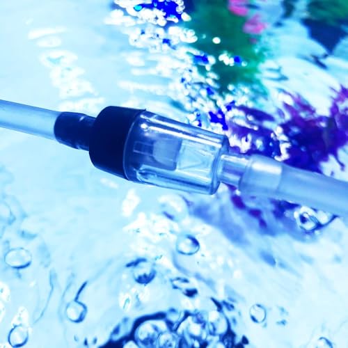 Mipukbay 16 FT Aquarium Airline Tubing Kit - Includes 2 Check Valves, 2 Air Stones, 6 Suction Cups, 2 Adjusting Valves & 2 Splitters, Aquarium Air Pump Accessories for Fish Tank Oxygen Systems