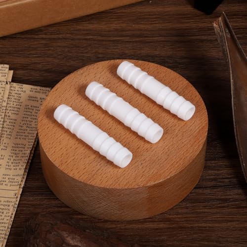 6 Pcs Plastic Hose Barb Fitting, 1/2" x 1/2" Pipe Connectors White Plastic Barbed Splicer Adapter Union Fitting for Aquarium Household Adapters Fuel Gas Liquid Air