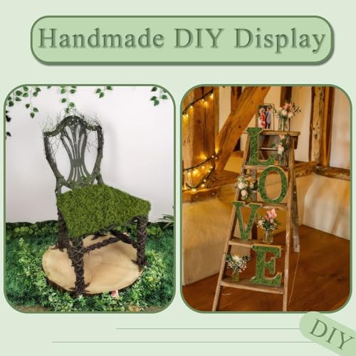 Fake Green Moss Roll Table Runner Faux Moss Adhesive Fairy Garden Grass 12" x 71" Artificial Moss for Indoor Plants Wall Crafts DIY Table Centerpieces Fairy Woodland Floral Wedding 30x180cm - size: Green-12" x 71"/30x180 cm