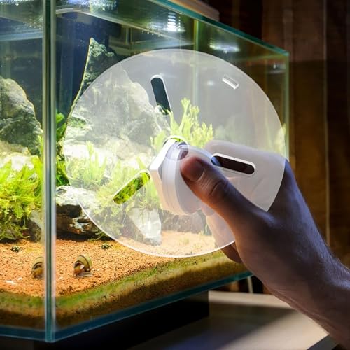 Clear Aquarium Lid: Rimless Acrylic Fish Tank Top Cover, Cat-Proof Anti-Jump Aquarium Hood Terrarium Lid with Holes Feeding Betta, Reptiles, 20cm/8in Dia.
