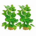 Silk Aquarium Plants (2-Pack) 9.8 Inch Artificial Plastic Fish Fish Habitat Decor, Small to Moderate Size Aquarium Decorations, Safe Green Plants for Freshwater Tanks