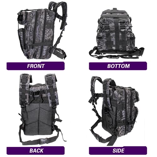 Lightweight Fishing Tackle Backpack Professional Water-Resistant All-in-One Rod Holder & Gear Storage - color: Black