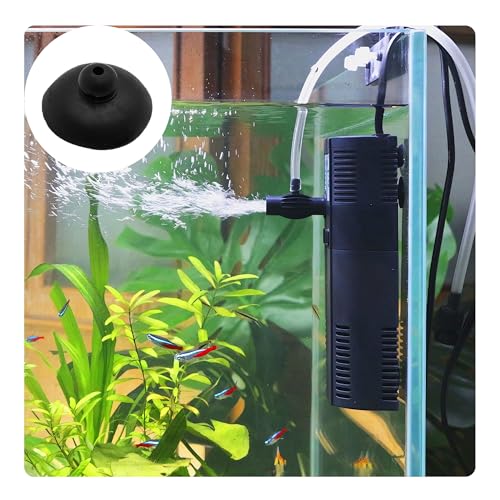 16PCS 28mm Dia Black Aquarium Suction Cup Clips, Soft Rubber Fish Tank Attachments for Pump Lines, Overhead Tube Organization and Aeration Setup - size: 16PCS 28mm