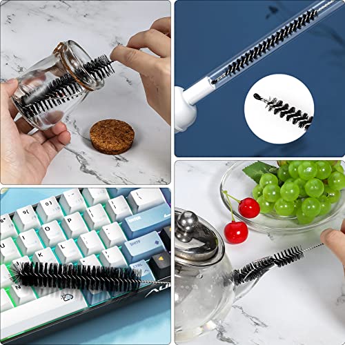 Straw Cleaner Brushes Sets, 12 Pieces 8.2 Inch Botthle Cleaning Brush and Nylon Tube Brush Brush Kit for Sippy Cup, Tumbler, Water Bottle, Drinking Straw (Black) - color: 8.2 Inch Black Cleaning Brushes