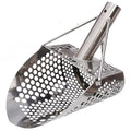 Sand Scoop Shovel Metal Detector Monstrik V1, Sand Scoops Treasure Detecting, Metal Detector Hunting Tool, Stainless Steel, Mixed Hexahedron Holes