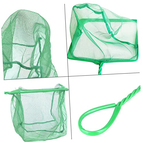 HEMOTON Mini Fish Tank Net Green Aquarium Mesh Catch Net with Long Handle for and Easy Fish Handling for Fish and Aquatic Plants
