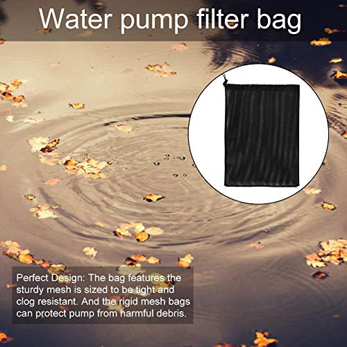 Pump Barrier Bag Pond Filter Net Mesh Strainer Drawstring Pouch Media Bag 12"x 15.7" Large Pool Water Filter for Pond Biofilter Aquarium Outdoor Swimming Clean 2 Pack
