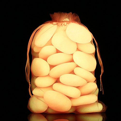Shiny Stone Glow in the Dark Pebbles,Decorative Glow Stones,Fish Tank Aquarium Gravel,Glow Pebbles for DIY Garden Gifts Decoration(Big Size, 3-4cm, 400g/14.1oz) (Pink) - color: Pink