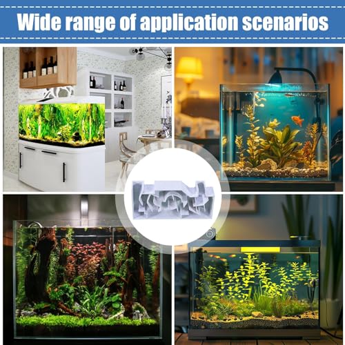 Aquarium Tunnel - Shrimp Maze, Underground Cave Habitat, Fish Tank Corner Shelter, Multi Hole Crab Catfish Refuge | Aquarium Wall Corner Tank Bottom Area for Aquatic Hiding Use