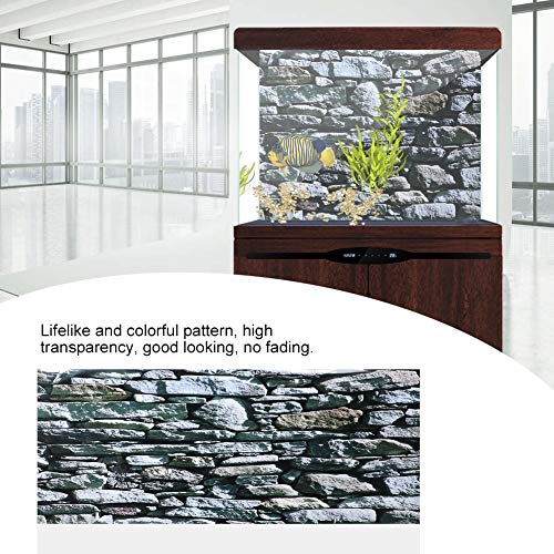 Aquarium Background Sticker, Fish Tank Decorative PVC Poster, Non - Landscape Walling Decal with Adhesive Backing for Freshwater Saltwater Tanks (122 * 50cm) - size: 122*50cm