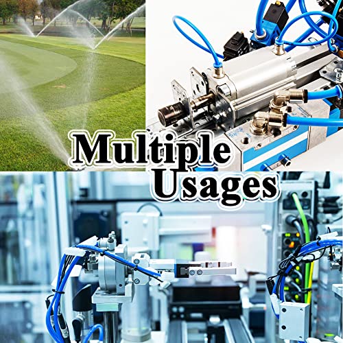 Pneumatic 3/8" OD Tubing 370Ft PU Air Tube Hose Pipe for Air Line or Water Transfer (Clear) - color: Clear, size: 3/8"OD
