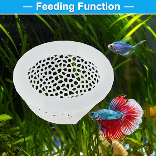 Betta Hideout Cave, Aquarium Floating Betta Hideout, Multi-Functional Betta Fish Hammock, White - color: White