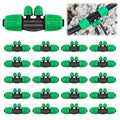 Kalolary 20PCS Locked Barbed Tee Connectors, 1/2" to 1/4" Drip Irrigation Fittings Kit 12/16mm to 4/7mm Tube Lock Female Connector 4-Way Barbed Lock Irrigation Parts for Watering System (Green) - color: Green 1/2" to 1/4" 4-Way