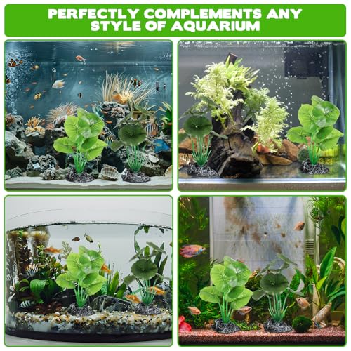 2 Pack Silk Plants for Fish Tank, Fish Tank Plant,12 Inch Aquarium Silk Plants Betta, Beta Fishes Tanks Decor Soft, Suit for Betta Leaf Hammock Goldfish Reptiles Decor Accessories