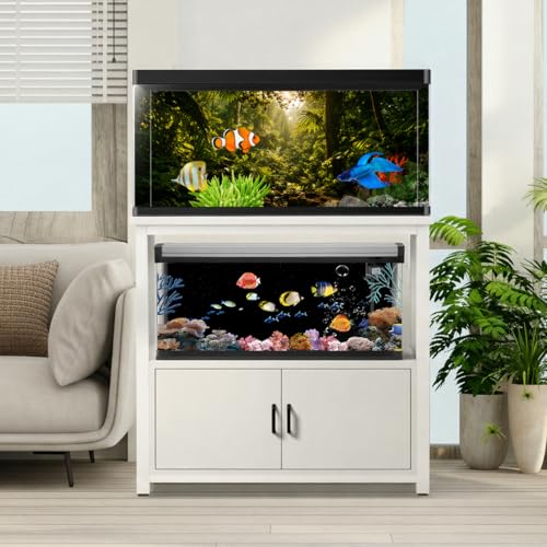 2 Pack Aquarium Background, Vinyl Cloth Fish Background, Forest & Black, for Terrarium Decor Background 24×12 inch - color: Forest and Black, size: 24X12in