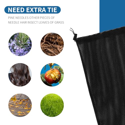 2Pack Pump Barrier Bag 17.7"x 17.7" Black Media Bag with Drawstring for Most Pumps Pond Pump，Nylon Material Fabric Mesh Bag for Outdoor Water Ponds Biological Filters (17.7"x 17.7") - size: 17.7"x 17.7"