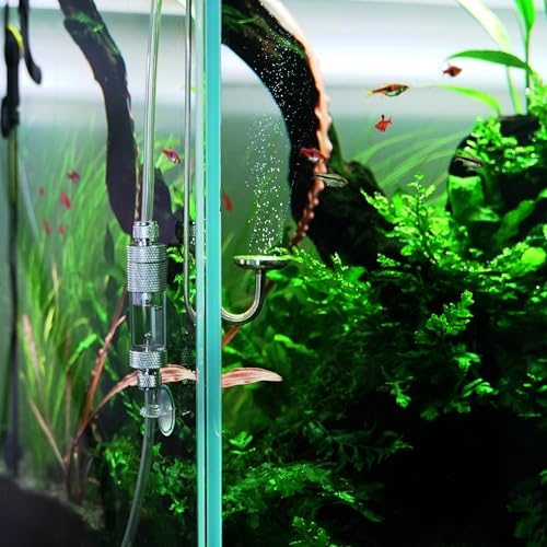 LINLAN Easy Water Refill CO2 Bubble Counter with Check Valve and Water Adder for Planted Aquarium CO2 Regulator (Air Pipe Connection) - size: Air Pipe Connection