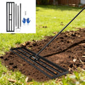 48"x10" Lawn Leveling Rake - High Carbon Steel Yard Lawn Leveler Tool with Adjustable Long Handle | Multi-Surface Levelawn Tool for Soil, Grass, Golf Course, Garden & Farm Care - style: 48"x10"