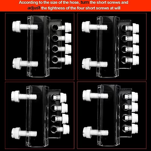 Aquarium dosing pump tubing holder Fixture,Dosing tubing holder for aquarium air pump accesories，Acrylic dosing container tube fixture holder for dosing pump（1 or 2 Pieces Pack） (2 Pieces Pack)