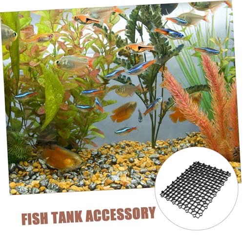 2pcs Aquarium Divider Filtering Plate Easy to Install Fish Tank Accessory for Bottom Isolation and Prevention Suitable for Freshwater Tanks - color: Black