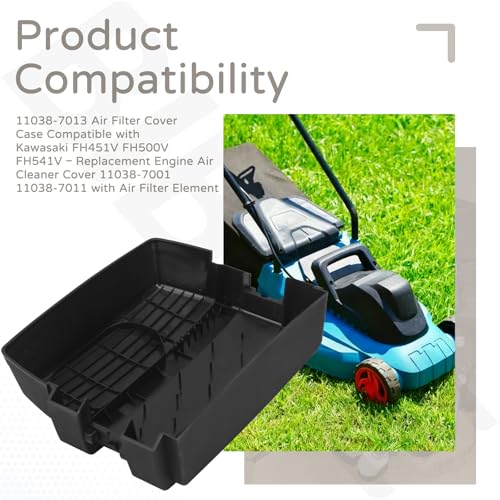 11038-7013 Air Filter Cover Case Compatible with Kawasaki FH451V FH500V FH541V – Replacement Engine Air Cleaner Cover 11038-7001, 11038-7011 with Air Filter Element