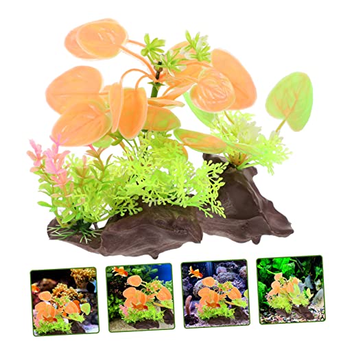 MERRYHAPY Desktop Aquarium Grass Realistic Fake Plant Decor for Fish Tank for Aquatic Landscapes Natural Style Aquarium Accessories