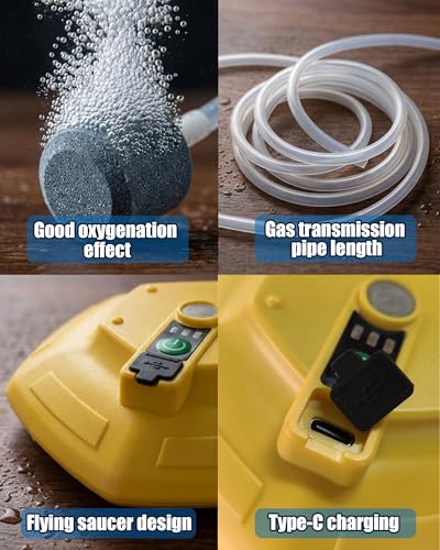 Floating Aerator Rechargeable Bait Aerator for Fishing & Aquarium Use for Bait Bucket & Freshwater Tanks