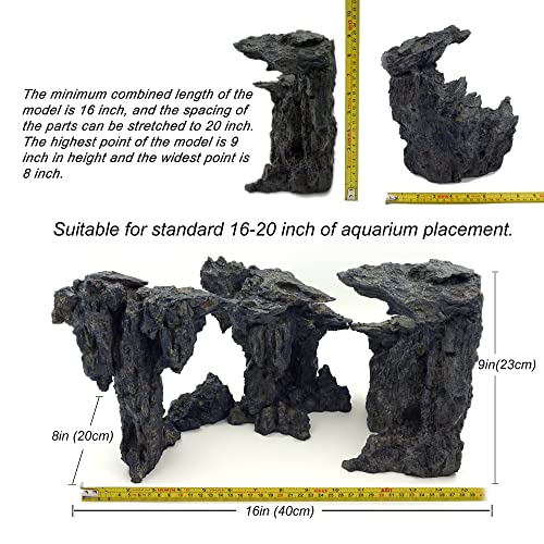 Allcolor Fish Tank Decor Rocks.Aquarium Decoration Model.Easy and Quick Solution for Aquascaping.(Cave of Gods) - style: Cave of Gods